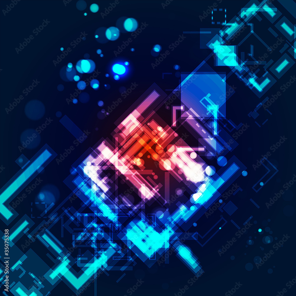 Abstract 3d technology lines with light vector background Abstract 3d technology lines with light vector background