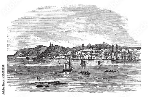 Fotografie Galati in Romania vintage engraving