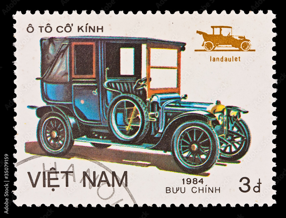 VIET NAM - CIRCA 1984: old car BUU CHINH, circa 1984