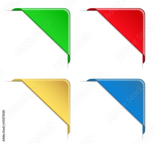 Colorful Vector Corner Ribbons