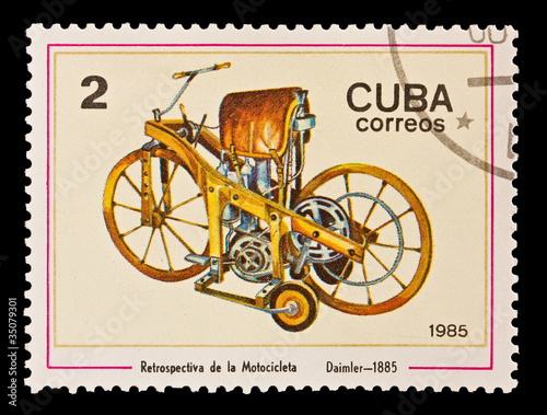 CUBA - CIRCA 1985: old bike,  Daimler 1885, circa 1985