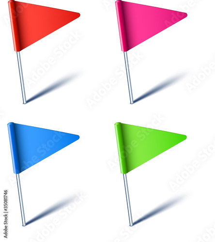 Triangle flags.