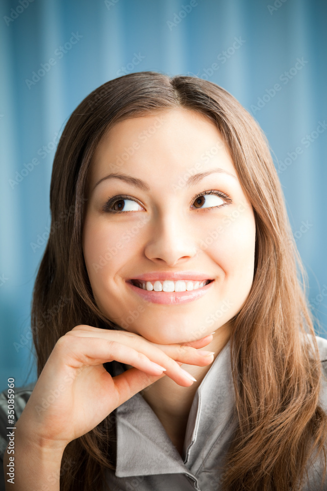 Portrait of thinkihg business woman at office Portrait of thinkihg business woman at office