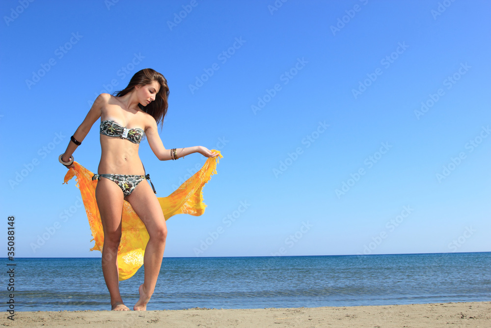 Attractive girl on the beach Attractive girl on the beach