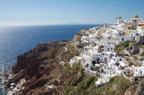 Oia sur l'île de Santorin