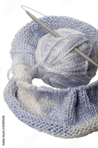 Knitting baby hat
