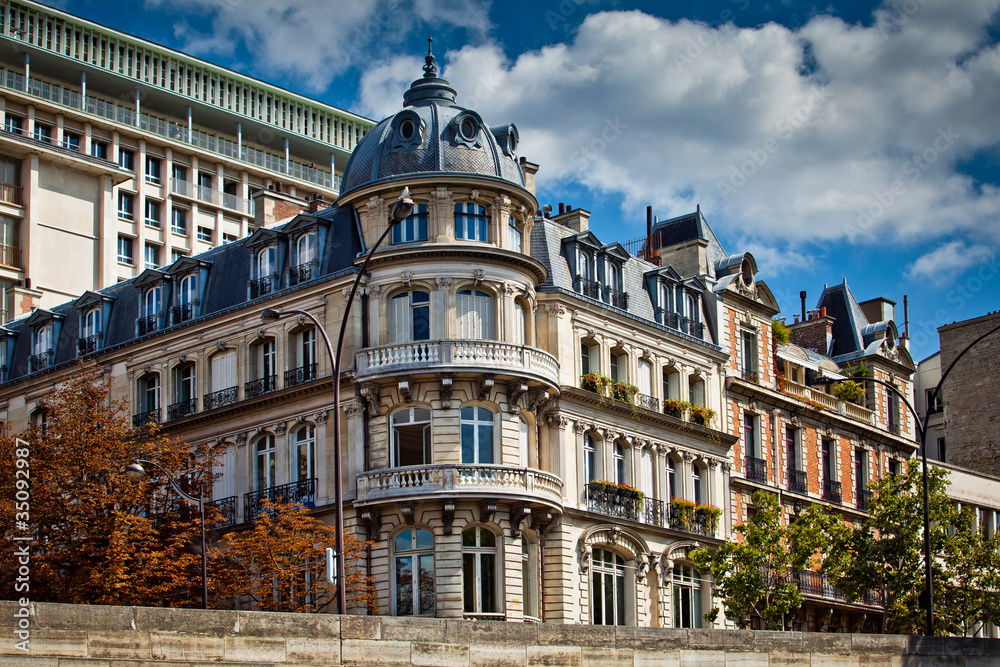 Typical french architecture facades, Paris