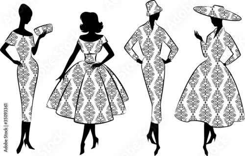 silhouette of girls
