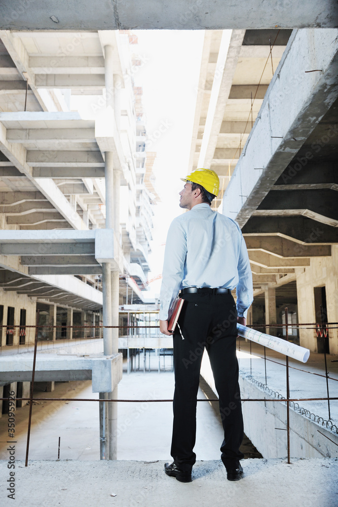 architect on construction site architect on construction site