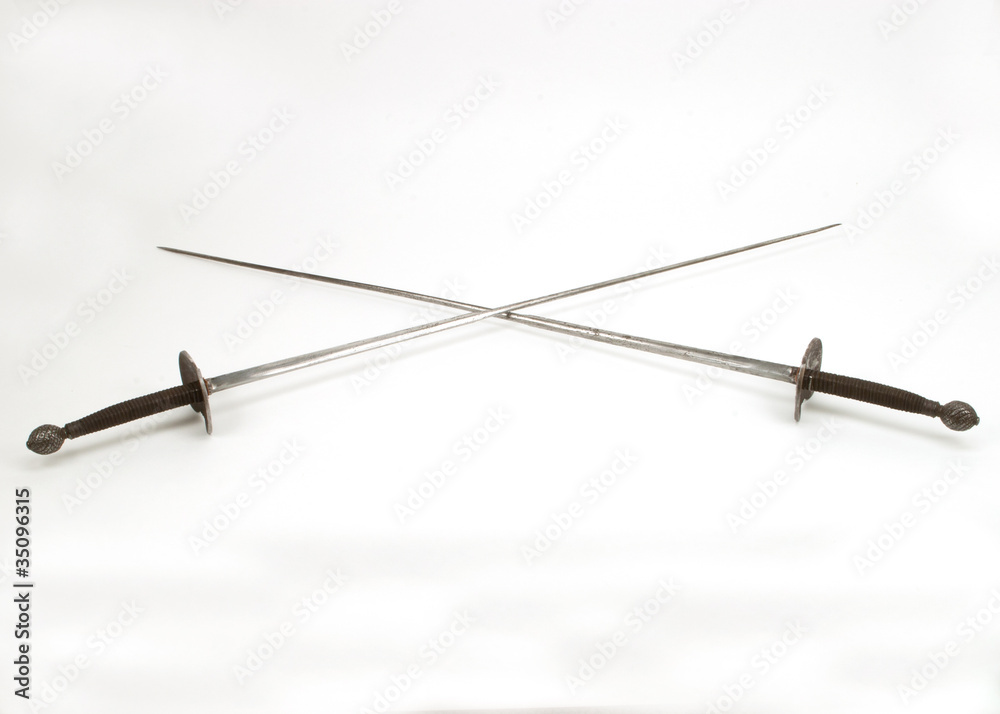 A pair of duelling epees A pair of duelling epees
