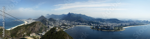 Panoramic viewed of Rio de Janeiro . Brazil