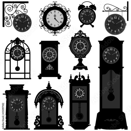 Clock Time Antique Vintage Ancient Classic Old Traditional Retro