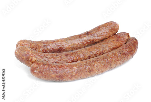 Sausage isolation on white background