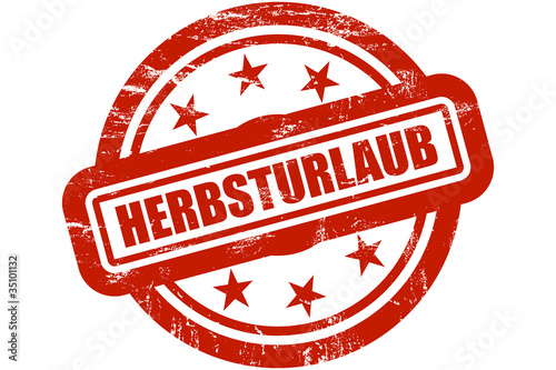 Sternen Stempel rot HERBSTURLAUB