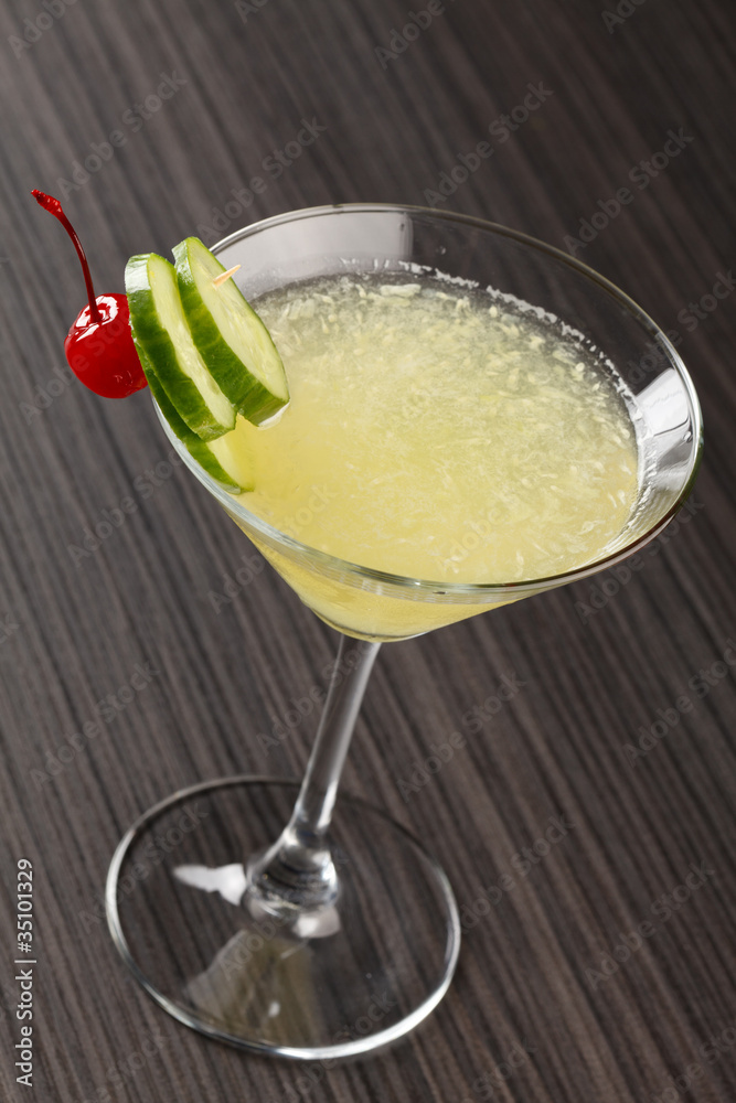 cocktail with cucumber