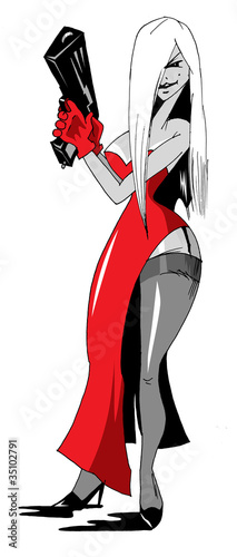red and black
