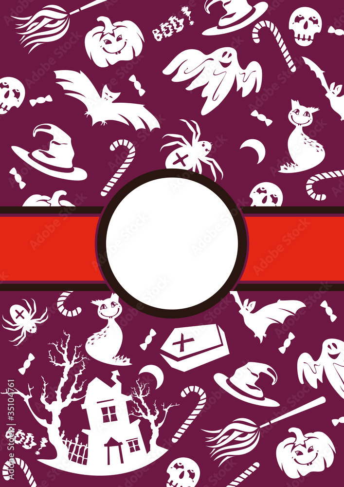 Fototapeta premium Halloween vector frame