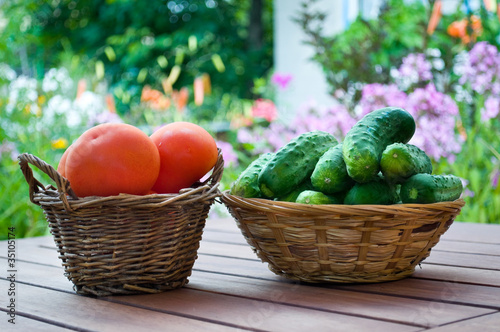 straw basket full of  tomatoes