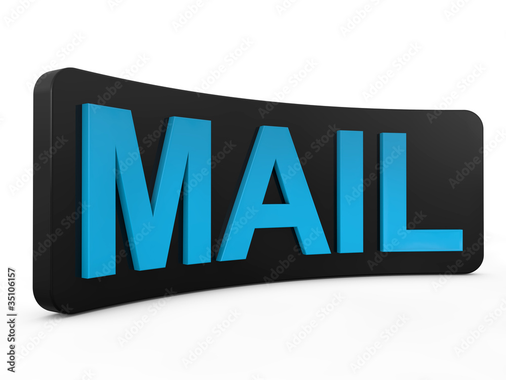 Mail plate 3d render illustration Mail plate 3d render illustration