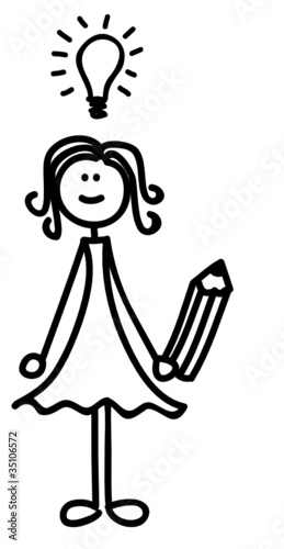 Mädchen mit Stift