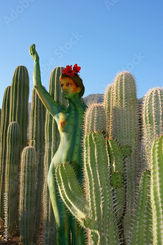 Fotografia Kakteenbodypainting San Pedro