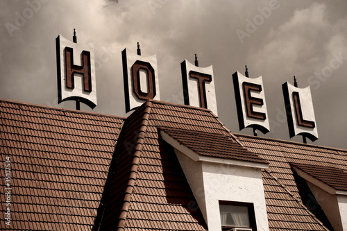 Hotel sign photo