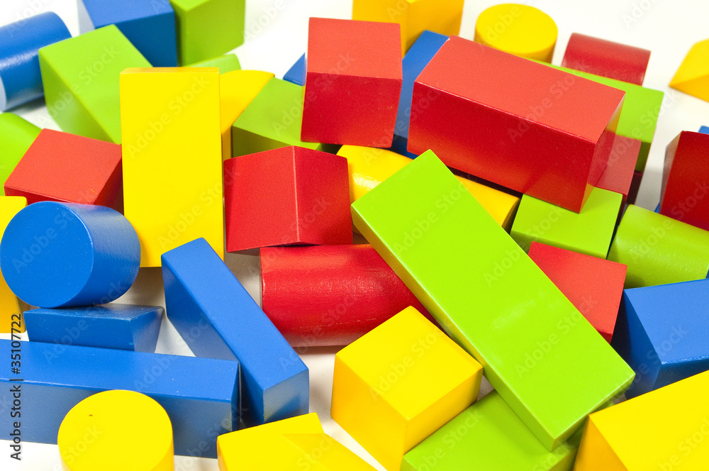 Fototapeta premium Holzbauklötze