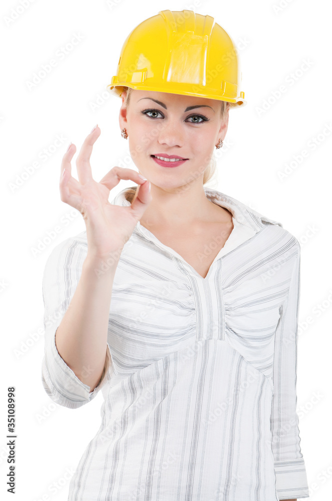 Girl with hard hat