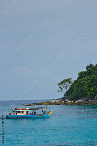 Fishing boat and fishingman