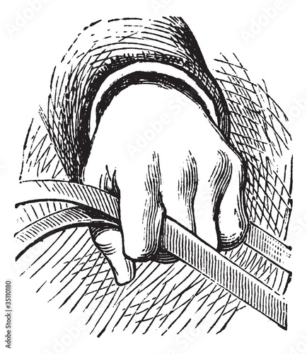 How to hold the reins of horse in simple riding vintage engravin