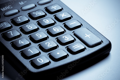 Calculator keyboard close-up. © borisshevchuk