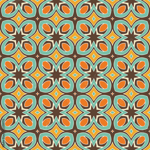 Seamless and elegant retro pattern with flowers