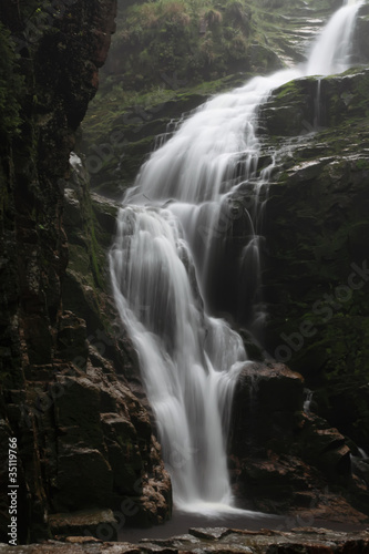 Kamienczyk waterfall in Rainy day.