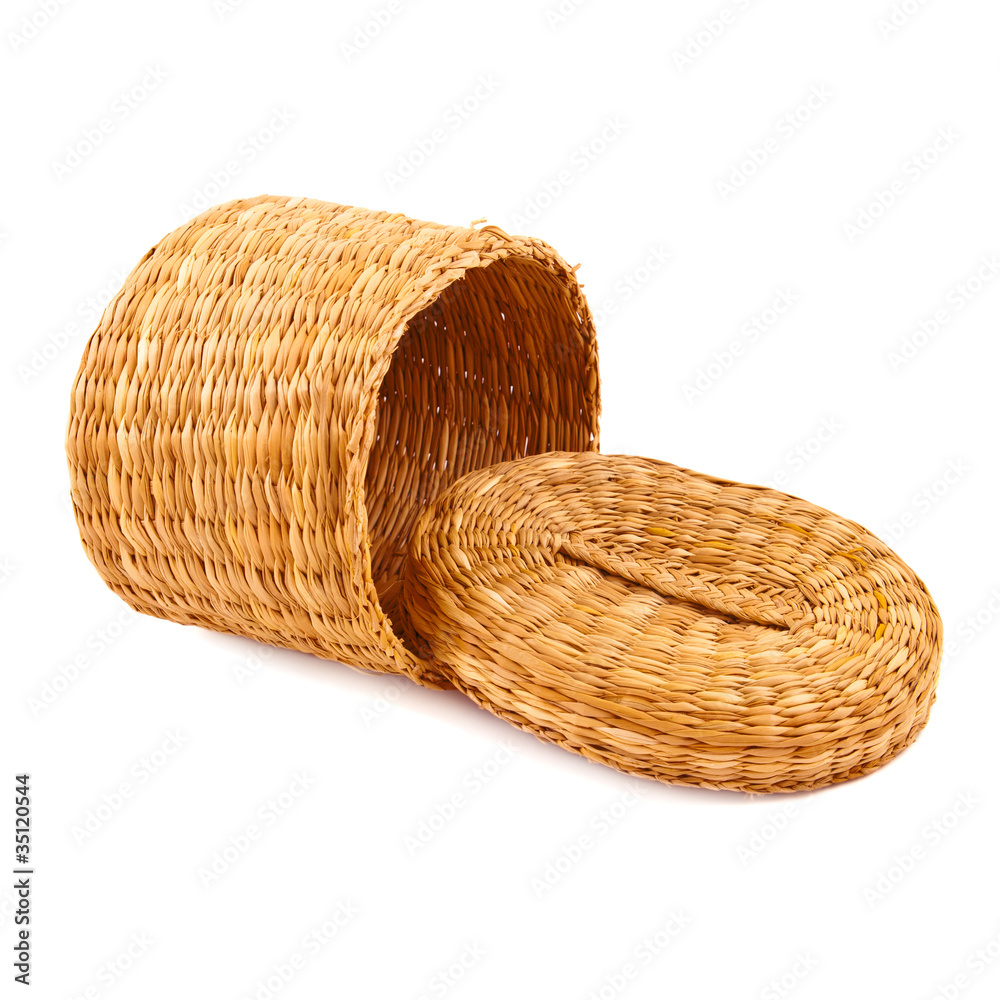 Handmade basket with a lid