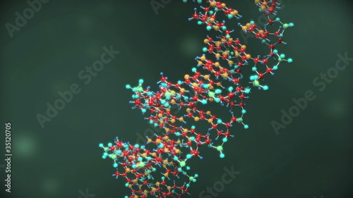 Spinning DNA strand. HD resolution clip photo