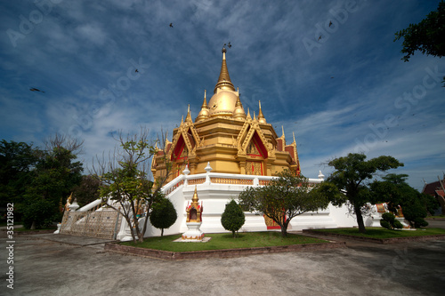 Golden pagoda in temple.