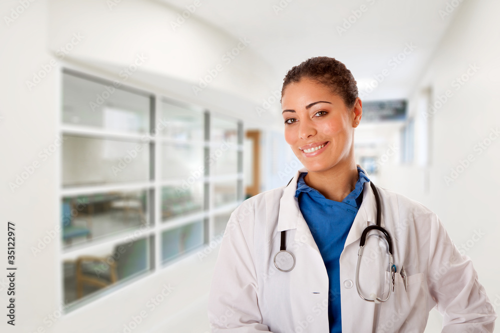 Happy smiling doctor in hospital Happy smiling doctor in hospital