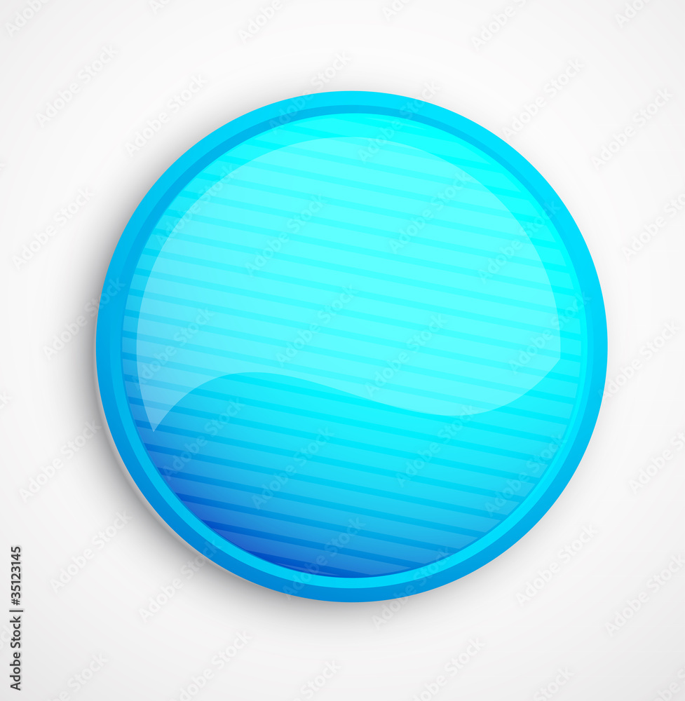 Blue vector abstract glossy button Blue vector abstract glossy button