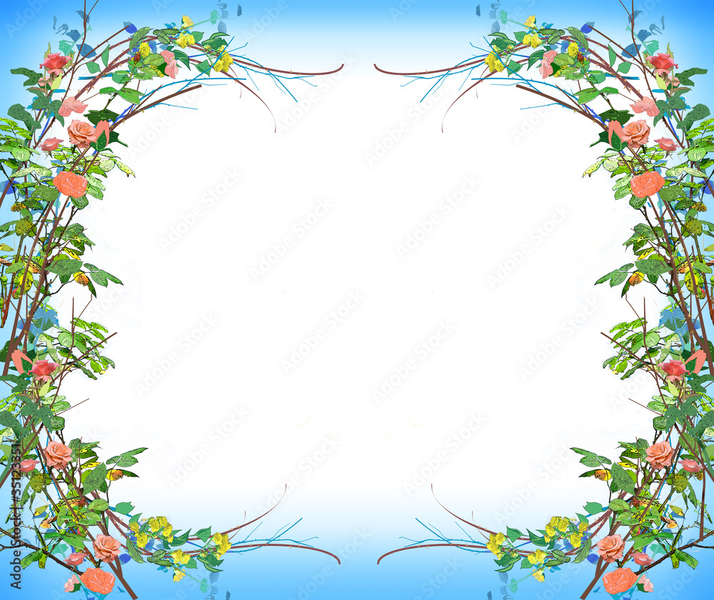 Fototapeta premium バラの枠