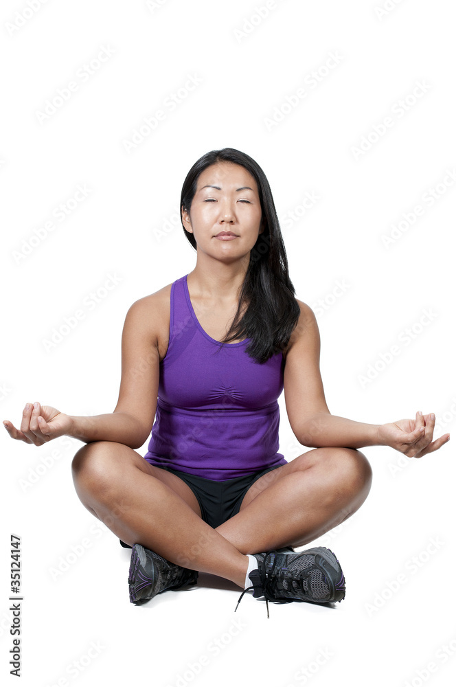 Asian Woman Doing Yoga Asian Woman Doing Yoga