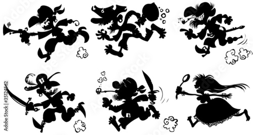 Pirate silhouettes.