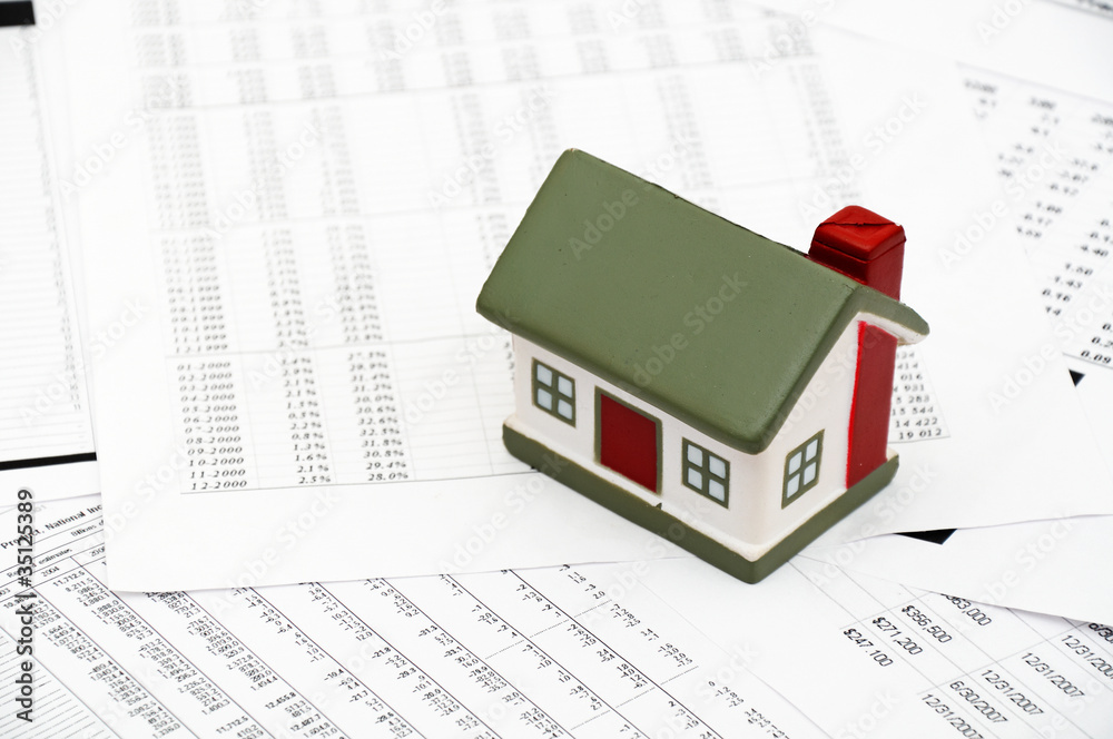 Housing market concept image with graph Housing market concept image with graph