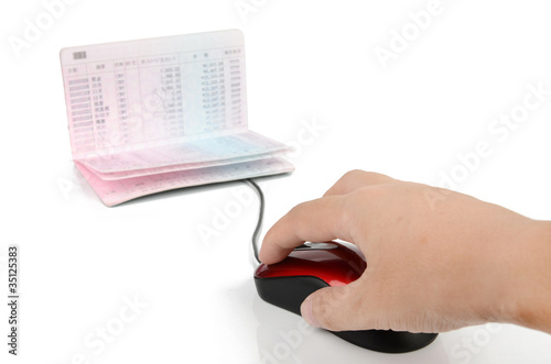 Computer mouse and account passbook