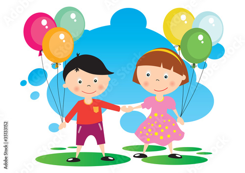 Children With A Balloon