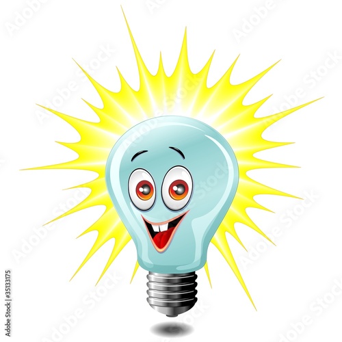 Idea Lampadina Cartoon-Idea Light Bulb-Vector