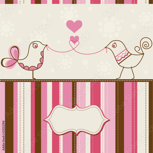 Birds love greeting card
