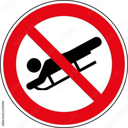 Verbotsschild Schlittenfahren - Rodeln verboten Zeichen Symbol