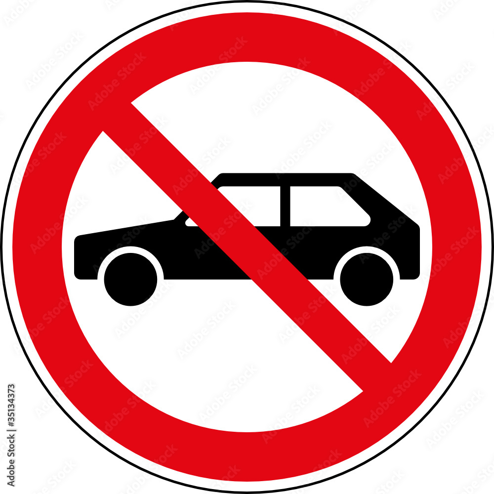 Verbotsschild Autos verboten Zeichen Symbol Schild