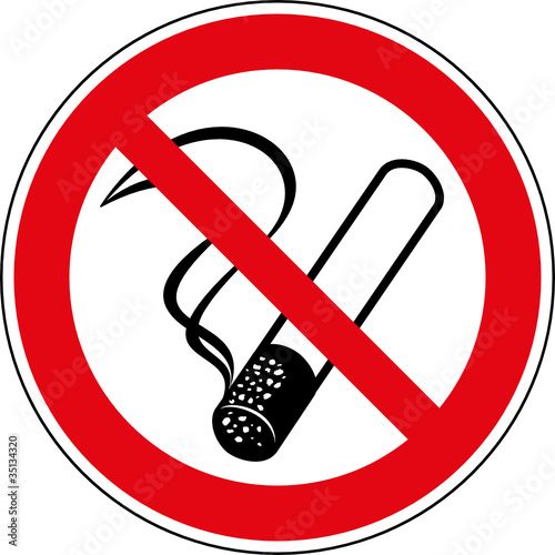 Verbotsschild Rauchen verboten Zeichen Symbol Schild photo
