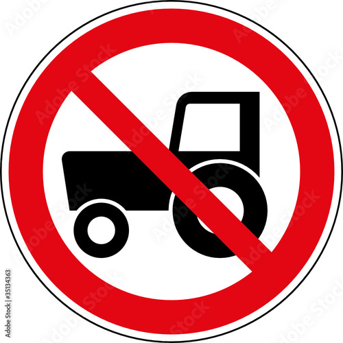 Verbotsschild Traktoren verboten Zeichen Symbol Schild